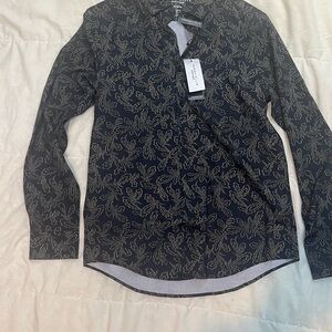 Men's Black Patterned Shirt